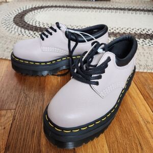 Dr. Martens Taupe 8053 Quad Platform Shoes